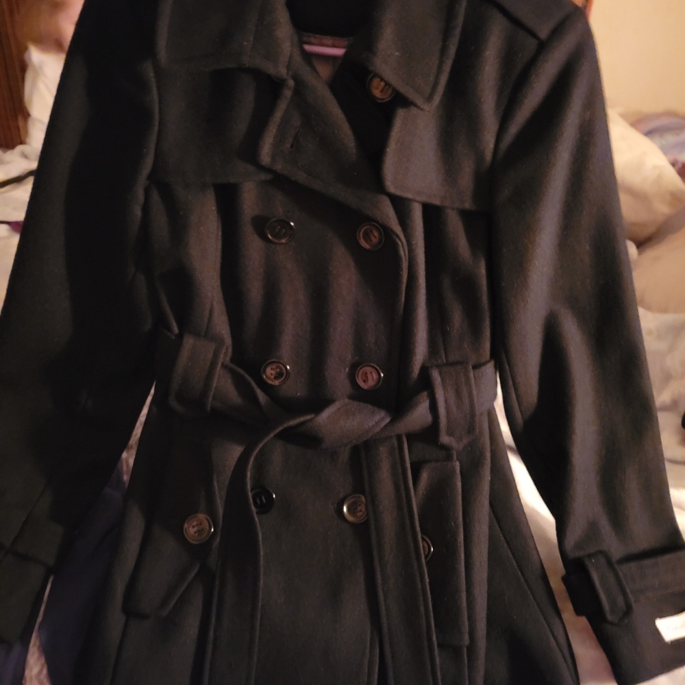 Womens Calvin Klein wool structured peacoat